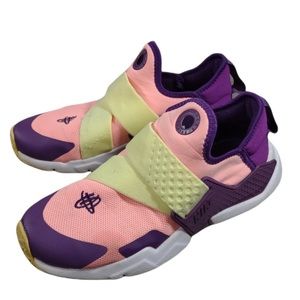 Nike Huarache Extreme Laceless Pink Purple Yellow Sneaker Girls 6.5
